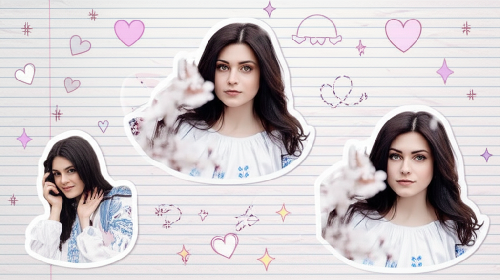 Y2K Scrapbook AI preset example